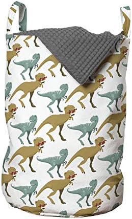 Ambesonne Jurassic Dinosaurs Laundry Bag