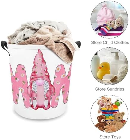 Colorful Watercolor Gnome Laundry Hamper