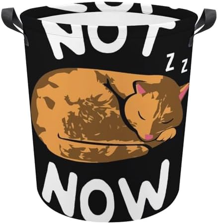 Cute Cat _lazy_ Laundry Basket Family and Travel-Friendly