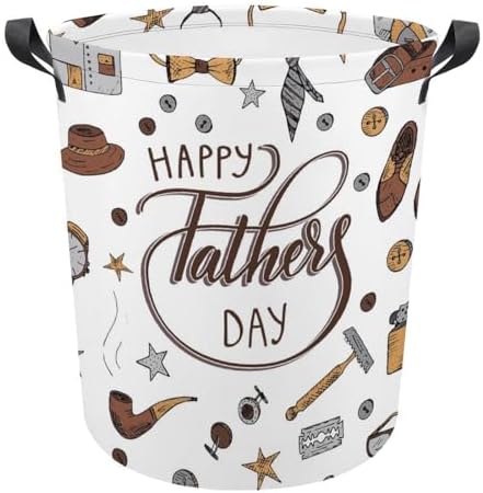 Happy Fathers Day Cute Waterproof Laundry Hamper
