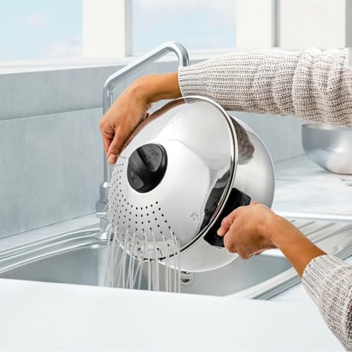 48 Quart Stainless Steel Pasta Pot with Strainer Lid and Locking Handle