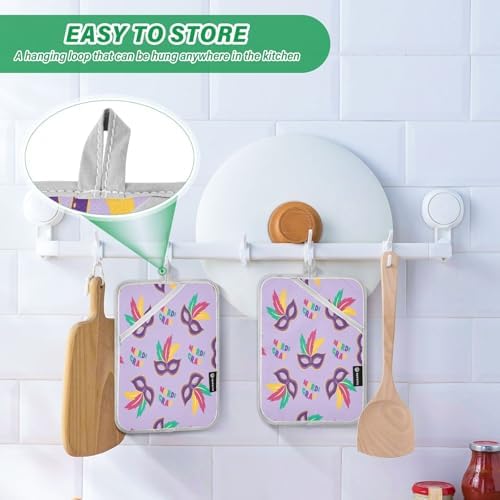 Mardi Gras Pot Holder Set - 2-Pack