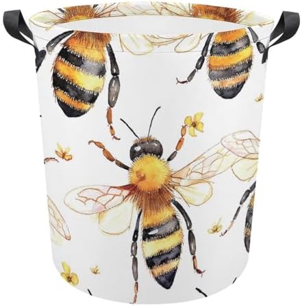 Organic Summer Design Meiko Bee Pattern Laundry Hamper