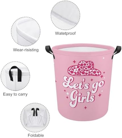 Pink West Kids Laundry Hamper