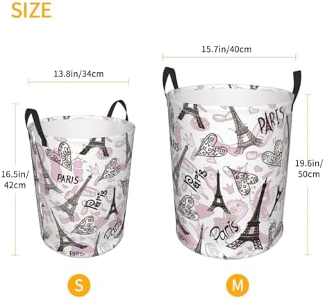 Waterproof Paris Eiffel Tower Clothes Basket