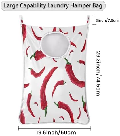 Hanging Laundry Hamper Bag - Compact Sturdy for Dirty Clothes
