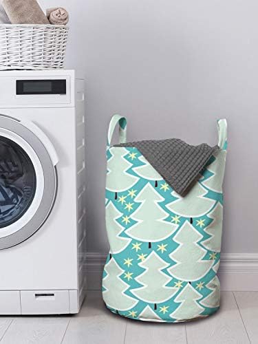Perfect Gift - Ambesonne Christmas Tree Laundry Bag for Laundromats festive holiday use