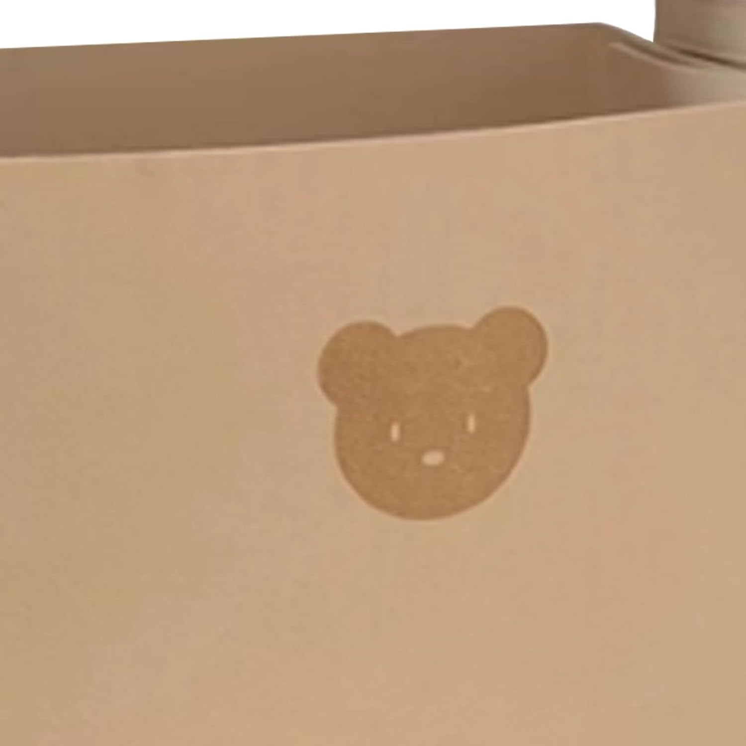 Keebgyy Bear Pattern Felt Storage Basket with Handles