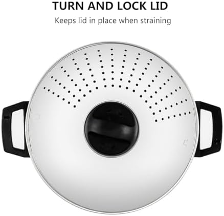 48 Quart Stainless Steel Pasta Pot with Strainer Lid and Locking Handle
