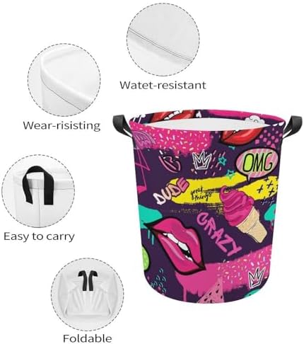 Collapsible Ice Cream Laundry Hamper