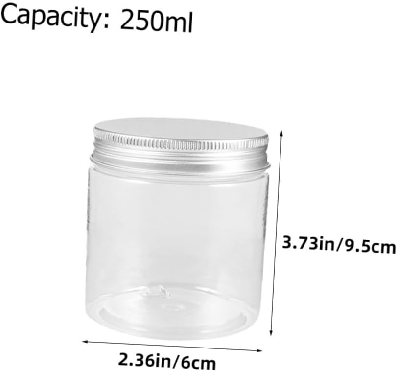 Alipis 8pcs 250ml Plastic Mason Jars with Aluminum Covers