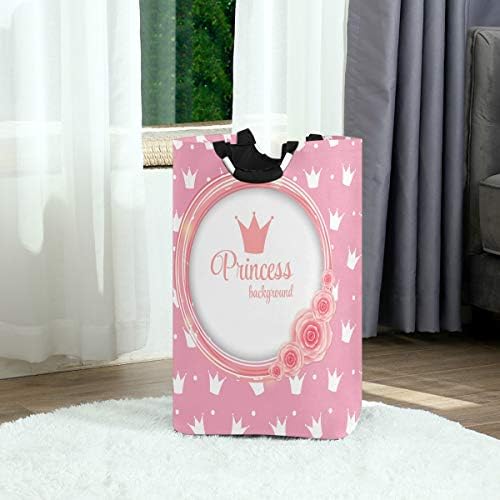 SUABO Princess Crown Laundry Basket Foldable