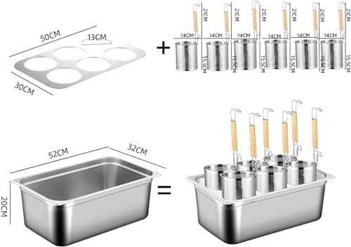 UNbit 6 Holes Pasta Cooker Set Stainless Steel