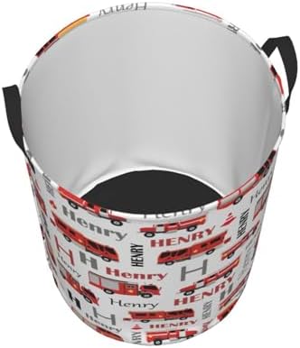 Personalized Fire Truck Laundry Basket