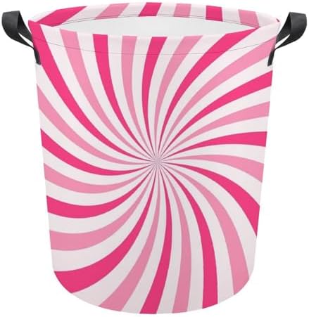 MEIKKO Pink Cream Candy Laundry Hamper