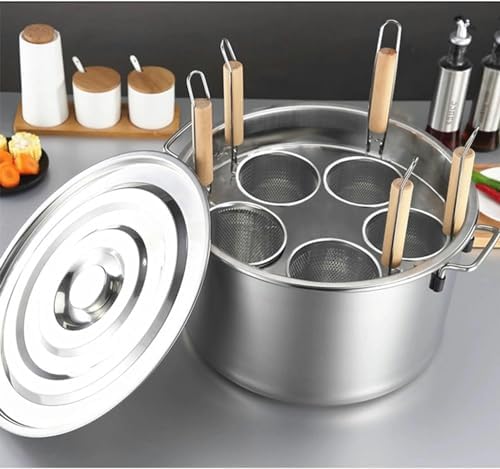 Huge 5-Hole Stockpot with Lid for Cooking