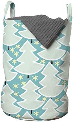 Perfect Gift - Ambesonne Christmas Tree Laundry Bag for Laundromats festive holiday use