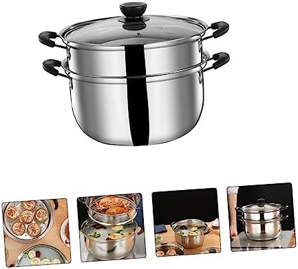 Kichvoe Multifunctional Stainless Steel Steamer Pot with Lid