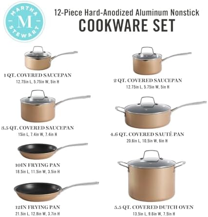 Martha Stewart Heavy Gauge Aluminum Cookware Set