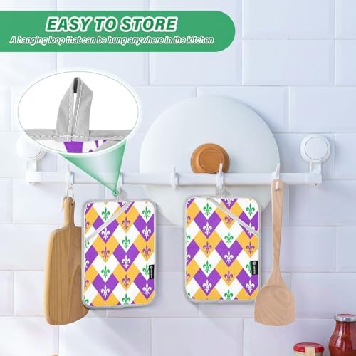 Vibrant Geometric POTHolders for Cooking Heat Resistant Durable Two-Piece Set