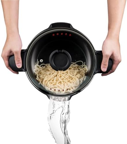 5 QT Non-Stick Stock N Pasta Pot with Easy Pour Strainer 9