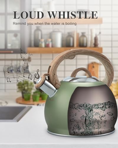 Hauce Radio 27 Quart Stovetop Whistling Tea Kettle