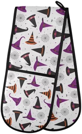 Susiyo Double Oven Mitts Halloween Witch Hats Heat Resistant 1