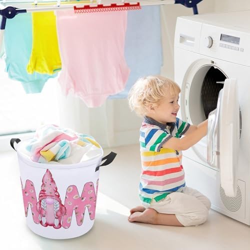 Colorful Watercolor Gnome Laundry Hamper