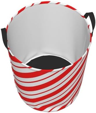 Peppermint Stripes Laundry Basket Waterproof Portable