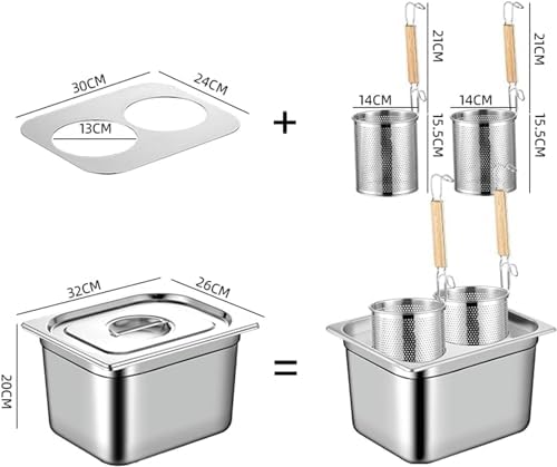 Wzglod Commercial Pasta Cooker Set for Home Kitchen