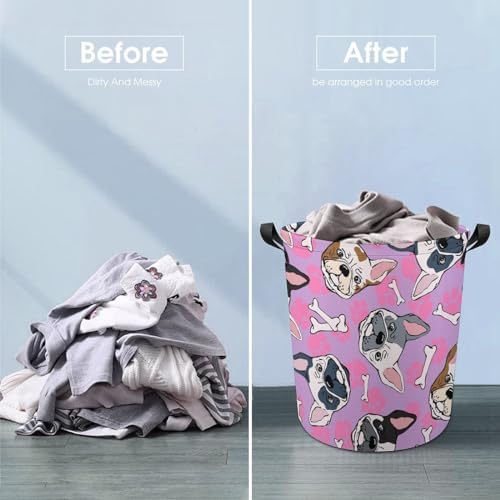 French Bulldog Waterproof Storage Basket with 173 x 138 Capacity