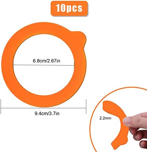 10-Piece Silicone Gasket Set for Canning Jars