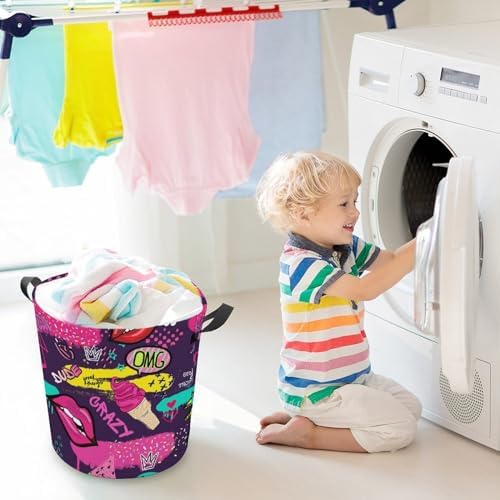 Collapsible Ice Cream Laundry Hamper