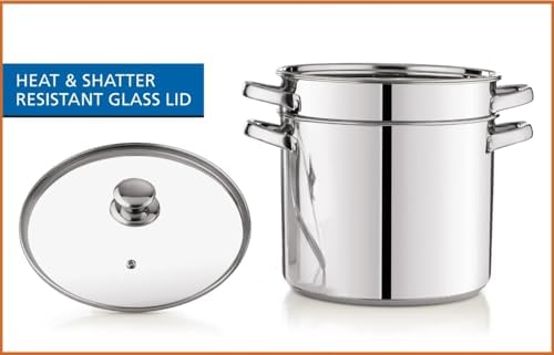 GDUFAMIU 8-Quart Multi-Cooker Set with Glass Lid