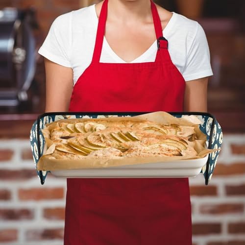 Halloween Full Moon Witch Double Oven Mitts