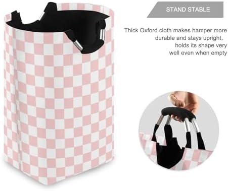 Cozy Pink Checkered Racing Baby Laundry Basket for Kids