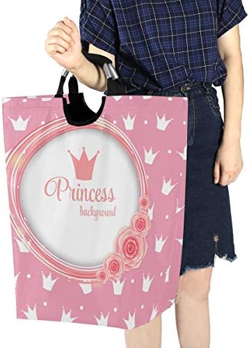 SUABO Princess Crown Laundry Basket Foldable