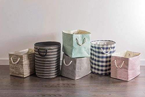 DII Chevron Woven Storage Bin