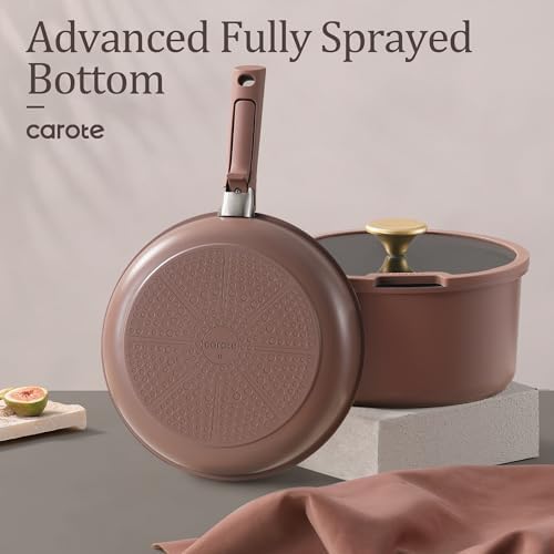 Sturdy Non-Stick Cookware Set for Easy Storage Use