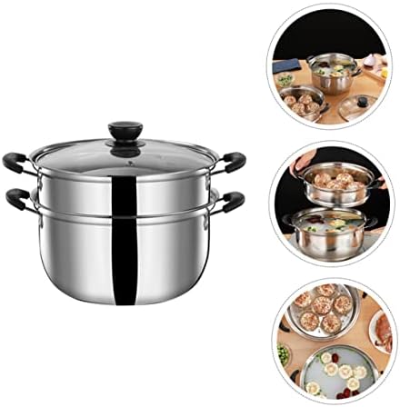 Kichvoe Multifunctional Stainless Steel Steamer Pot with Lid