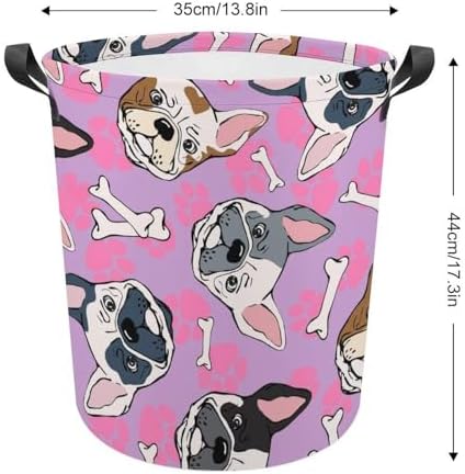 French Bulldog Waterproof Storage Basket with 173 x 138 Capacity