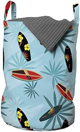 Surfboard Laundry Basket palm tree design