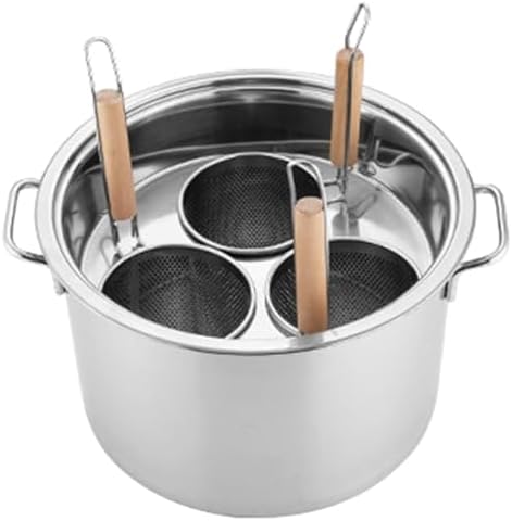 Stainless Steel Pasta Cooker Insert Set with 3 Holes for Home Kitchen