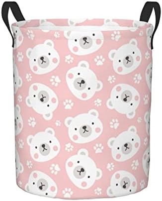 STURDY POLAR BEAR LAUNDRY BASKET PRVTKBSS
