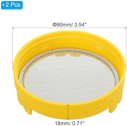 PATIKIL Sprouting Lids 2 Pcs 86mm Yellow