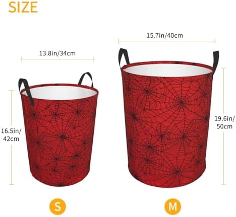 Red Spider Web Collapsible Laundry Hamper Red Spider Web Collapsible Laundry Basket