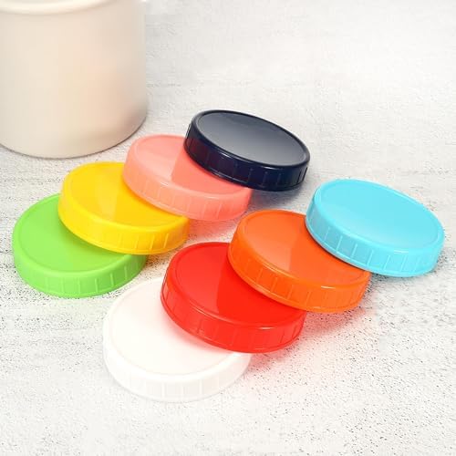 High-Quality Mason Jar Lids 10-Pack with Silicone Sealing Ring Yellow