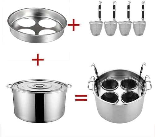 DAOUXIAOSP Pasta Cooker Set with 4 Strainer Baskets