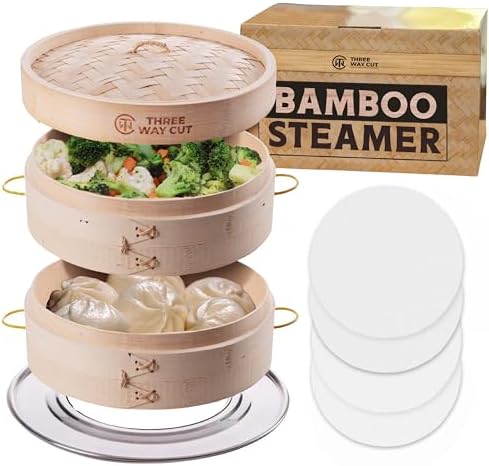 10inch 2 tier bamboo steamer