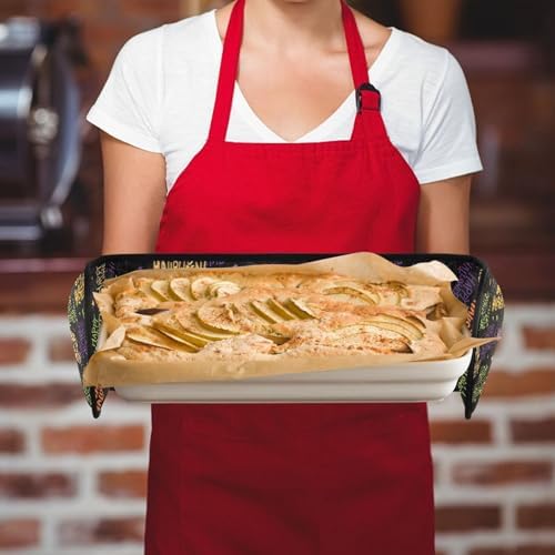 ZZXXB Happy Halloween Cobweb Double Oven Mitt Heat Resistant